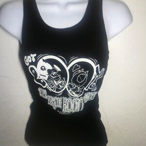 Black Graphic Tank Top